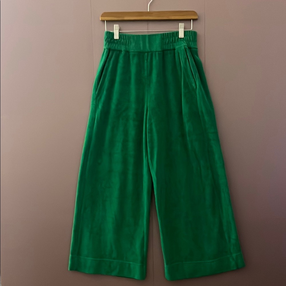 ME + EM Green Wide-Leg Pants
